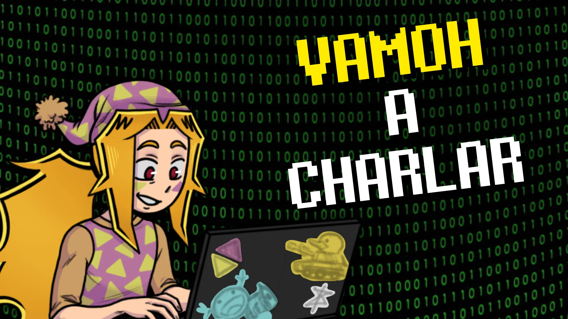 Portada original de los Vamoh a Charlar, creada por Invo
